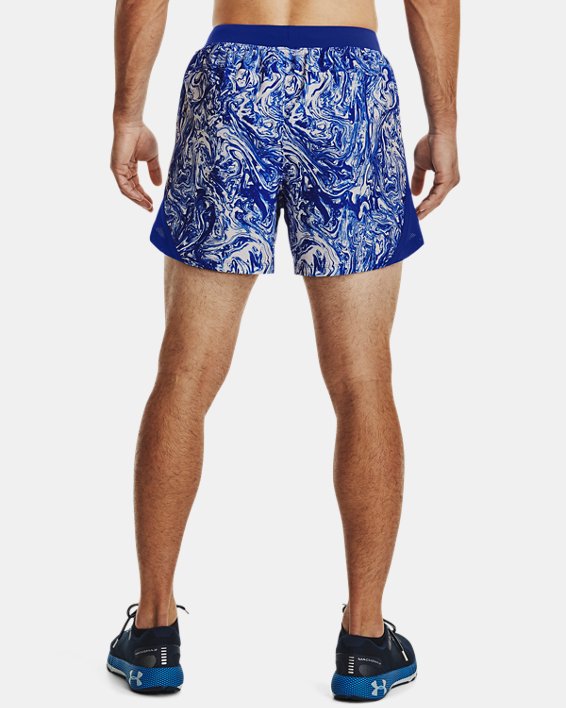 Men's UA Launch SW 5'' Printed Shorts in Blue image number 1